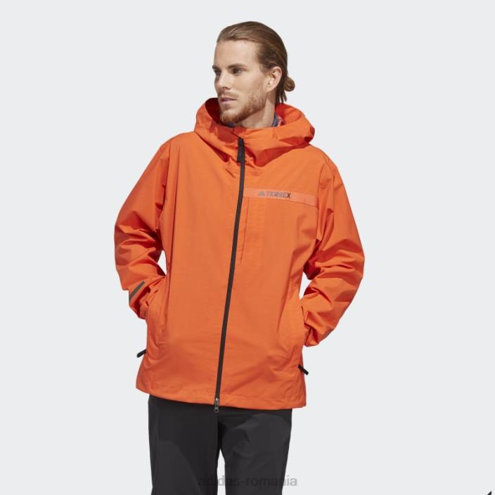 Adidas orange terrex multi rain.rdy jacheta de ploaie 2,5 straturi bărbați portocale 2JBN6526