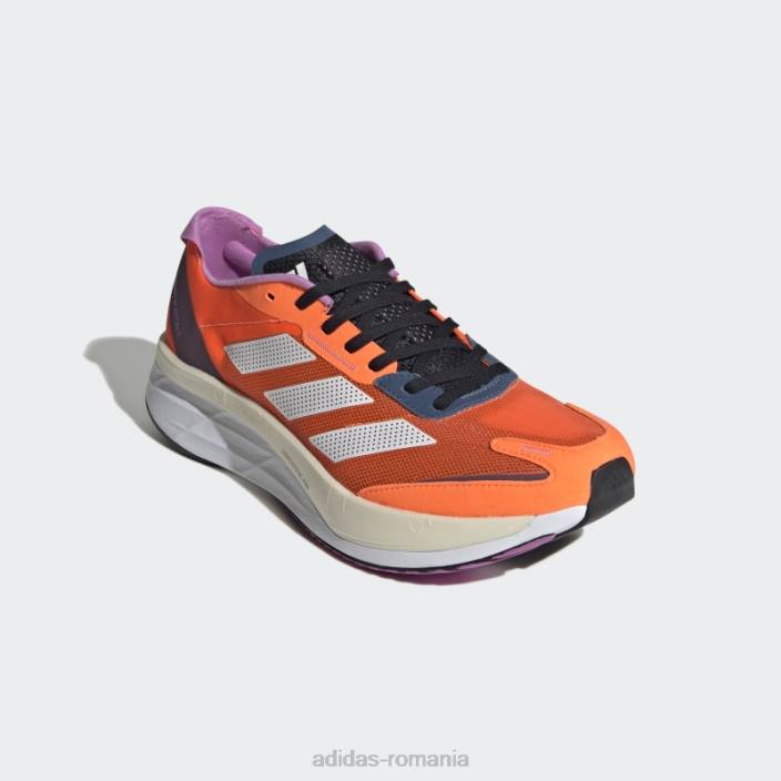 Adidas pantofi adidas adizero boston 11 portocalii bărbați portocaliu/alb/otel 2JBN4545