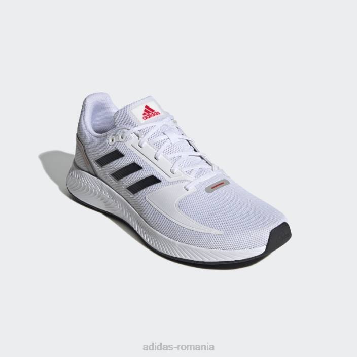 Adidas pantofi adidas run falcon 2.0 albi bărbați alb/negru/rosu 2JBN747