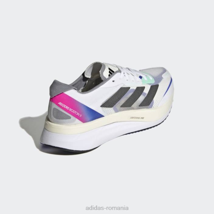 Adidas pantofi adizero boston 11 alb adidas bărbați alb/negru/albastru 2JBN4248