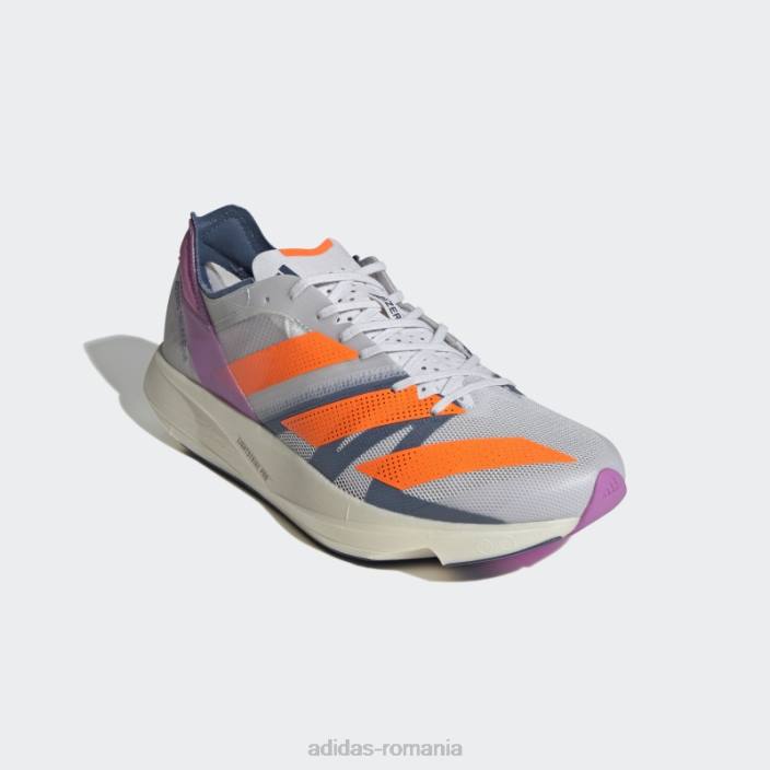 Adidas pantofi adizero takumi sen 8 dash grey bărbați liniuță gri/portocaliu/liliac 2JBN12698