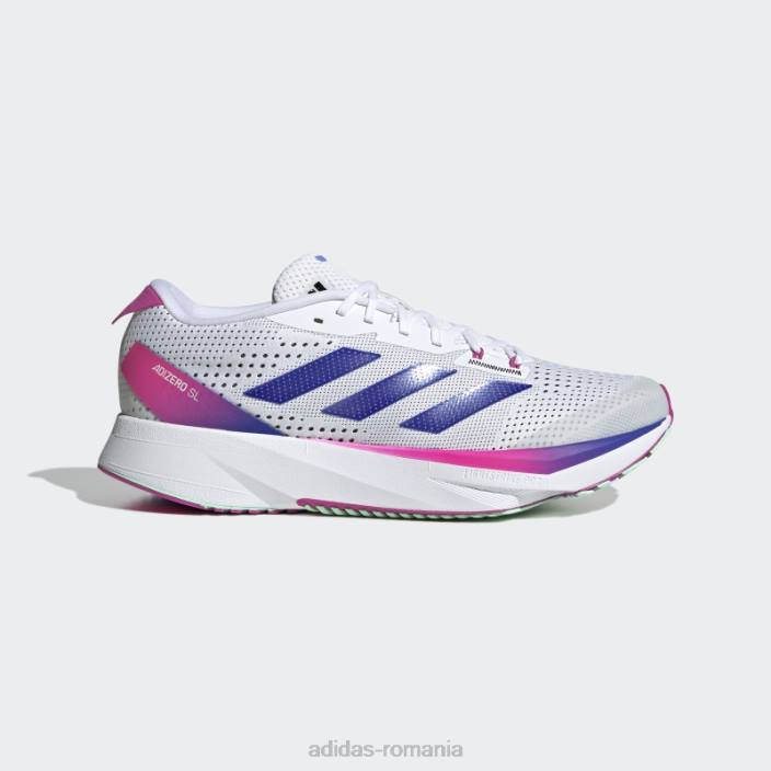 Adidas pantofi alergare adizero sl alb fierbinte bărbați alb/albastru/fucsia 2JBN88