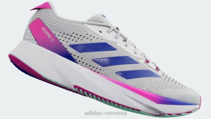 Adidas pantofi de alergat adizero sl fashion alb bărbați alb/albastru/fucsia 2JBN4554