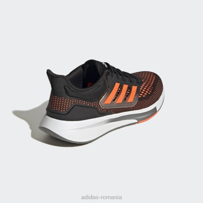 Adidas pantofi de alergat eq21 portocalii bărbați negru/portocaliu/fier metalic 2JBN4269