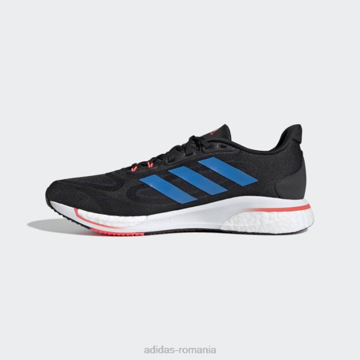 Adidas pantofi eleganti turbo supernova+ bărbați negru/albastru rush/turbo 2JBN12983