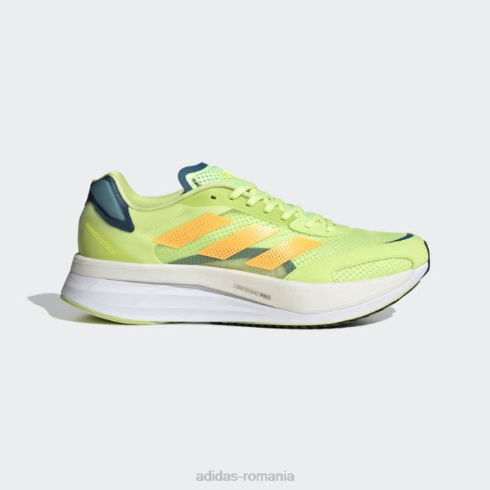 Adidas pantofi lime adizero boston 10 bărbați tei/portocaliu/teal real 2JBN4583
