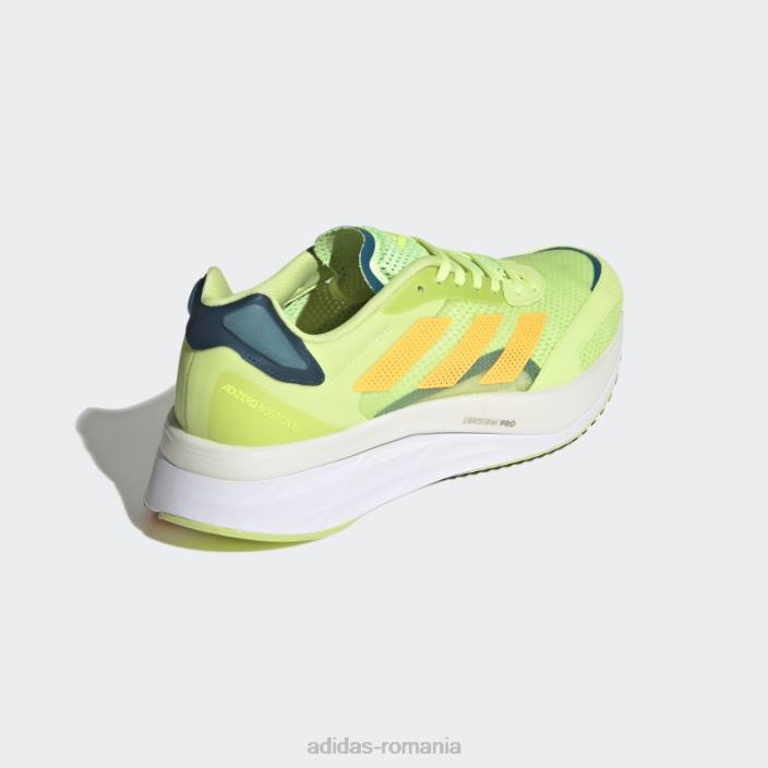 Adidas pantofi lime adizero boston 10 bărbați tei/portocaliu/teal real 2JBN4583