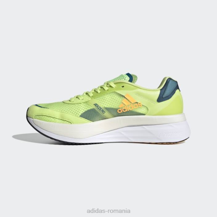 Adidas pantofi lime adizero boston 10 bărbați tei/portocaliu/teal real 2JBN4583