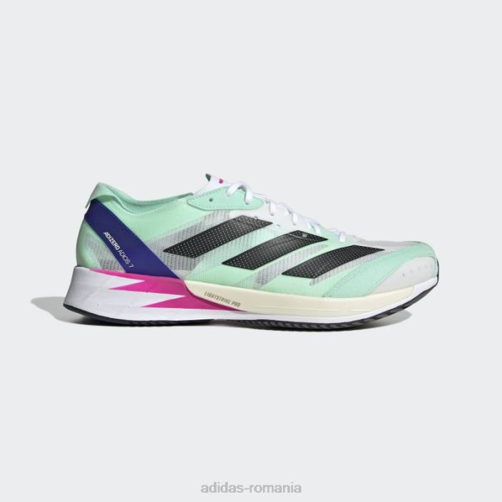 Adidas pantofi mint adizero adios 7 bărbați alb/negru/mentă 2JBN5966