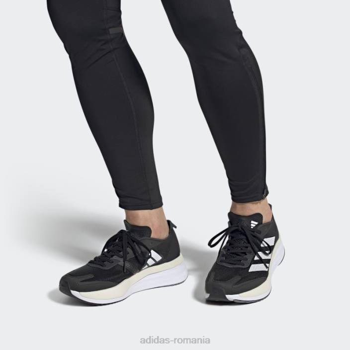 Adidas pantofi negri adizero boston 11 bărbați negru/alb/carbon 2JBN371