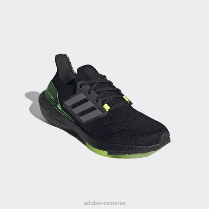 Adidas pantofi negri ultraboost 22 bărbați negru/fier metalic/verde 2JBN4469