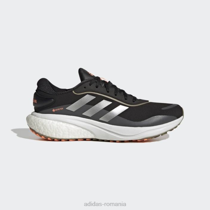 Adidas pantofi supernova gore-tex negri bărbați negru/argintiu/portocaliu fascicul 2JBN12314