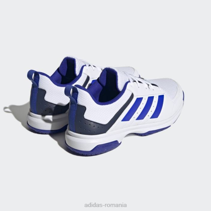 Adidas ligra 7 pantofi indoor alb bărbați alb/albastru/bleumarin 2JBN12559