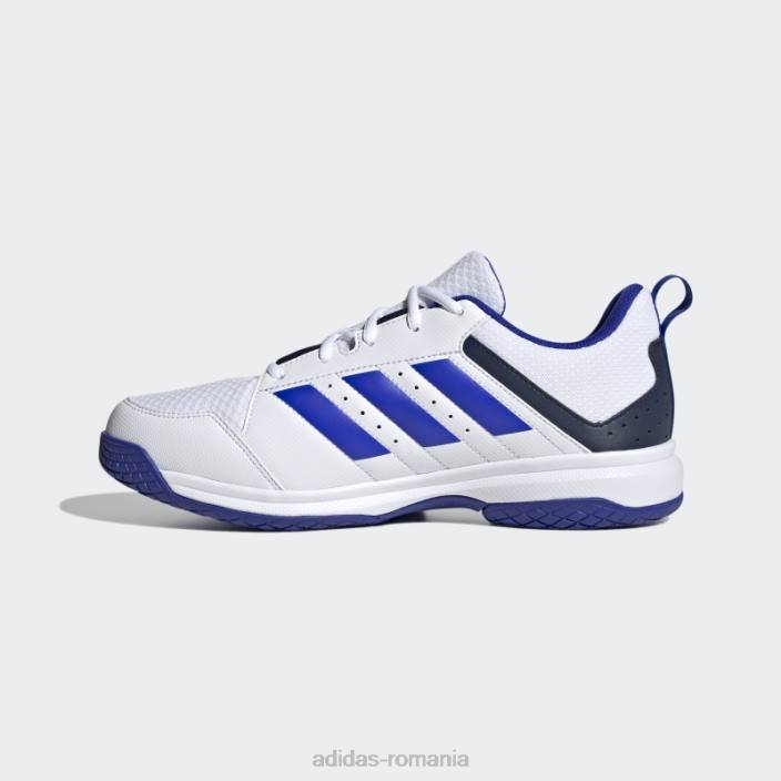 Adidas ligra 7 pantofi indoor alb bărbați alb/albastru/bleumarin 2JBN12559