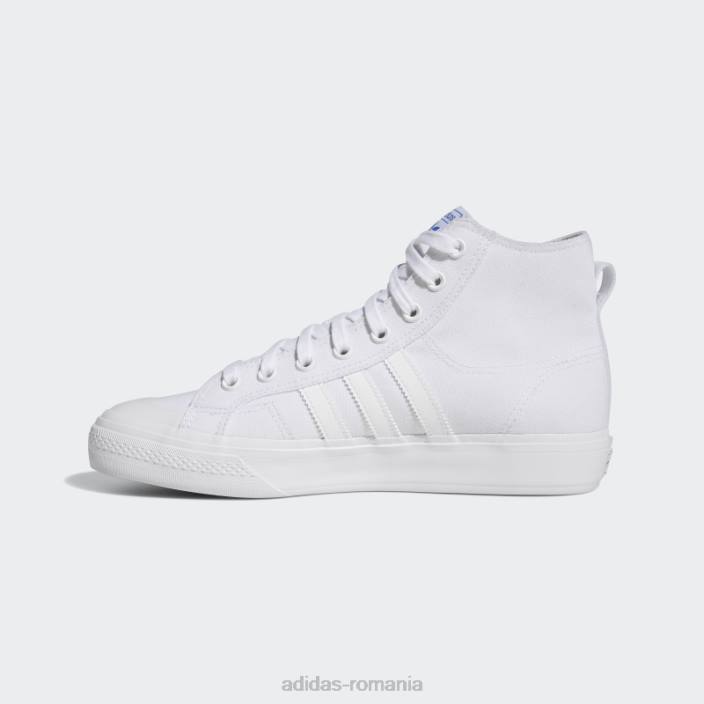 Adidas nizza hi adv pantofi albi bărbați pasăre albă/albastru 2JBN20090