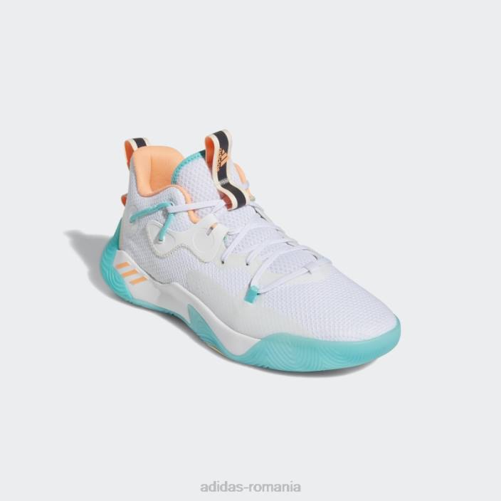 Adidas alb harden stepback 3 pantofi bărbați nuanță alb/portocaliu fascicul/ecru 2JBN12928