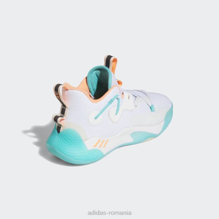 Adidas alb harden stepback 3 pantofi bărbați nuanță alb/portocaliu fascicul/ecru 2JBN12928