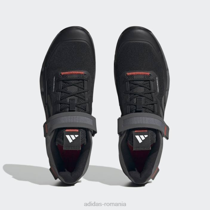 Adidas cinci zece pantofi pentru bicicletă de munte cu clips, negru, de modă bărbați negru/gri/rosu 2JBN4646