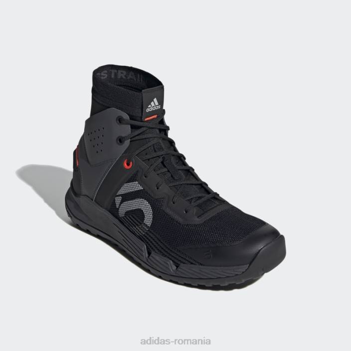Adidas pantofi negri cinci ten trail cross mid pro mountain bike bărbați negru/gri/rosu 2JBN4709