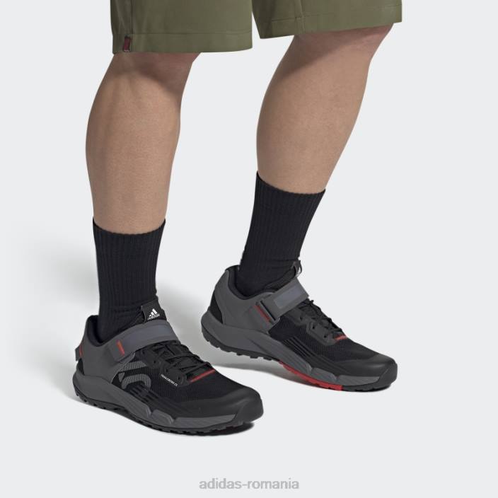Adidas red five ten trailcross clip-in pantofi mountain bike moda bărbați negru/gri/rosu 2JBN4447