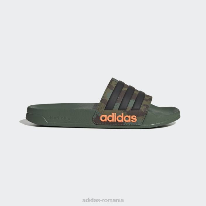 Adidas adilette dus tobogane portocalii bărbați negru/portocaliu 2JBN20024