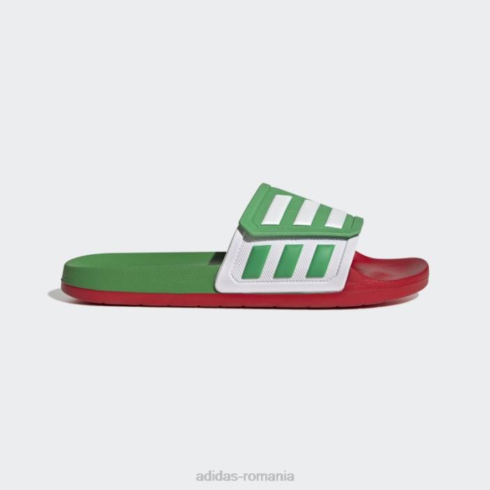 Adidas adilette tnd tobogane verde bărbați verde/alb/stacojiu 2JBN20036