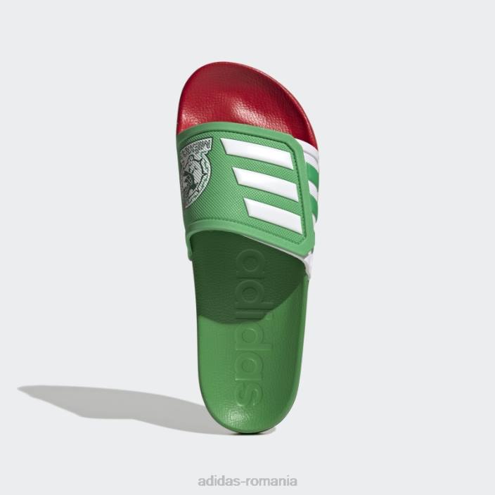 Adidas adilette tnd tobogane verde bărbați verde/alb/stacojiu 2JBN20036