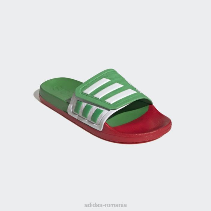Adidas adilette tnd tobogane verde bărbați verde/alb/stacojiu 2JBN20036