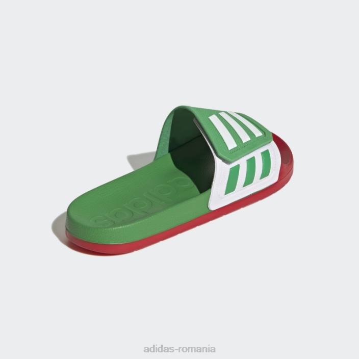 Adidas adilette tnd tobogane verde bărbați verde/alb/stacojiu 2JBN20036