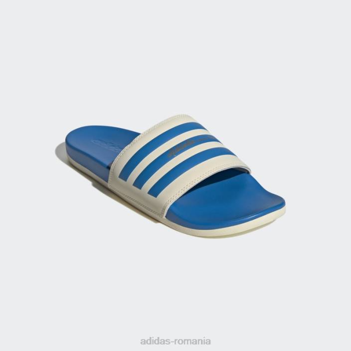 Adidas tobogane adilette comfort blue rush bărbați alb/albastru papură/auriu metalic 2JBN20030