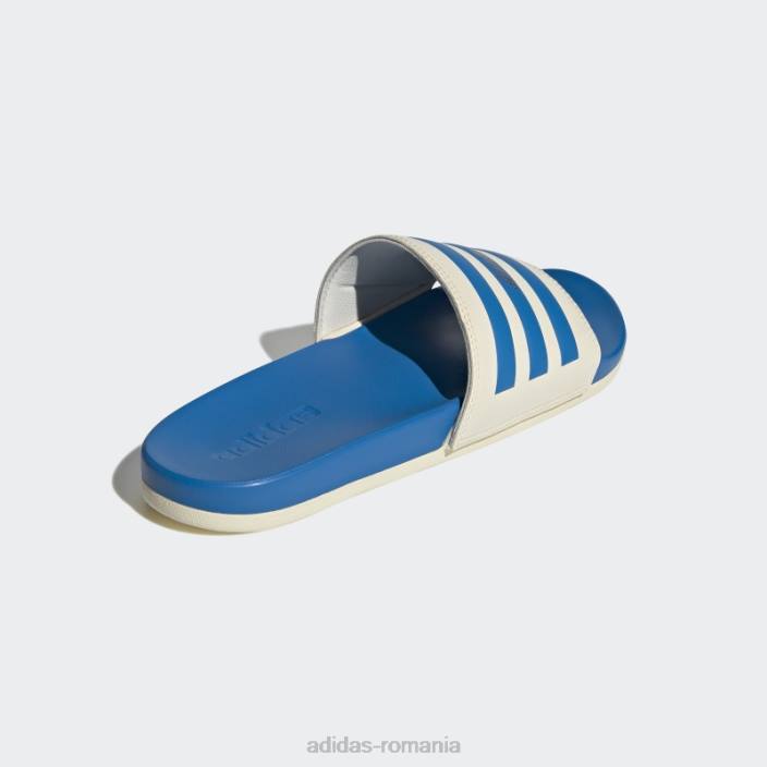 Adidas tobogane adilette comfort blue rush bărbați alb/albastru papură/auriu metalic 2JBN20030