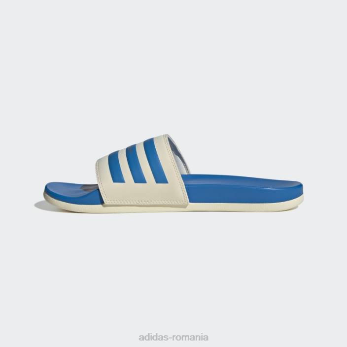 Adidas tobogane adilette comfort blue rush bărbați alb/albastru papură/auriu metalic 2JBN20030