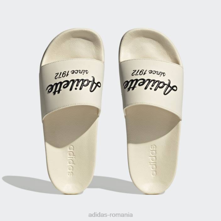 Adidas tobogane de duș adilette negre bărbați alb negru 2JBN20039