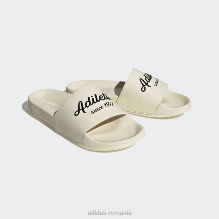 Adidas tobogane de duș adilette negre bărbați alb negru 2JBN20039