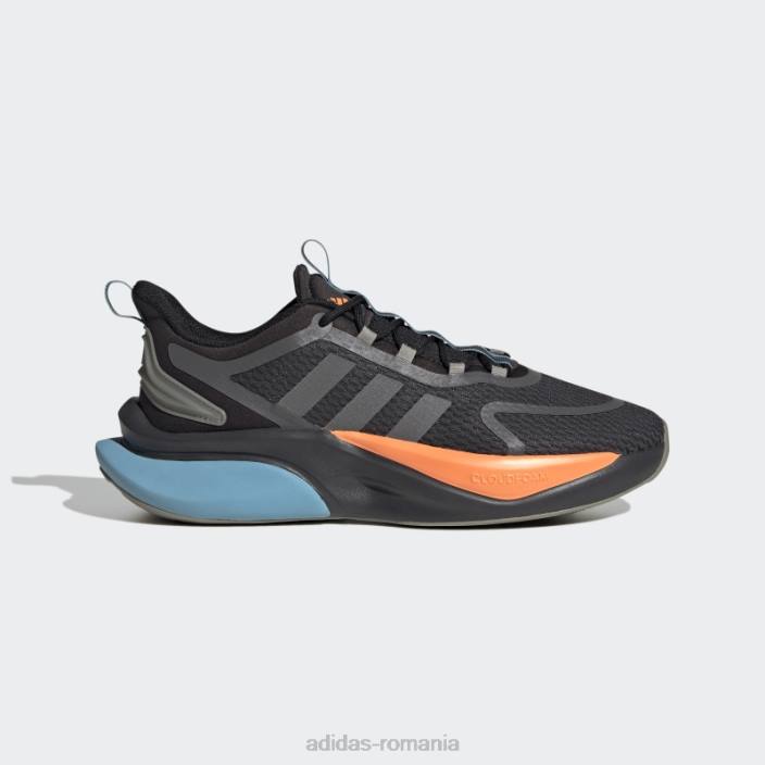 Adidas alphabounce+ pantofi sustenabil de săritură carbon adidas bărbați carbon/gri/portocaliu 2JBN4200