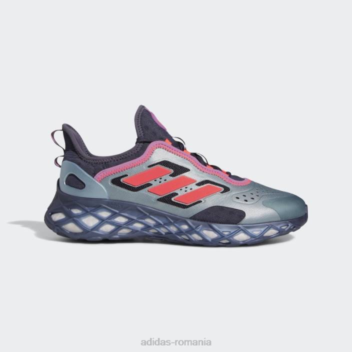 Adidas gri met web boost running sportswear lifestyle pantofi bărbați gri met/portocaliu/marin 2JBN4577