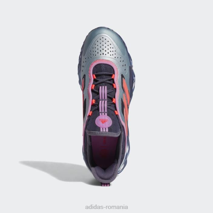 Adidas gri met web boost running sportswear lifestyle pantofi bărbați gri met/portocaliu/marin 2JBN4577