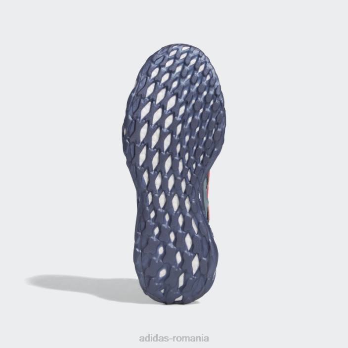 Adidas gri met web boost running sportswear lifestyle pantofi bărbați gri met/portocaliu/marin 2JBN4577