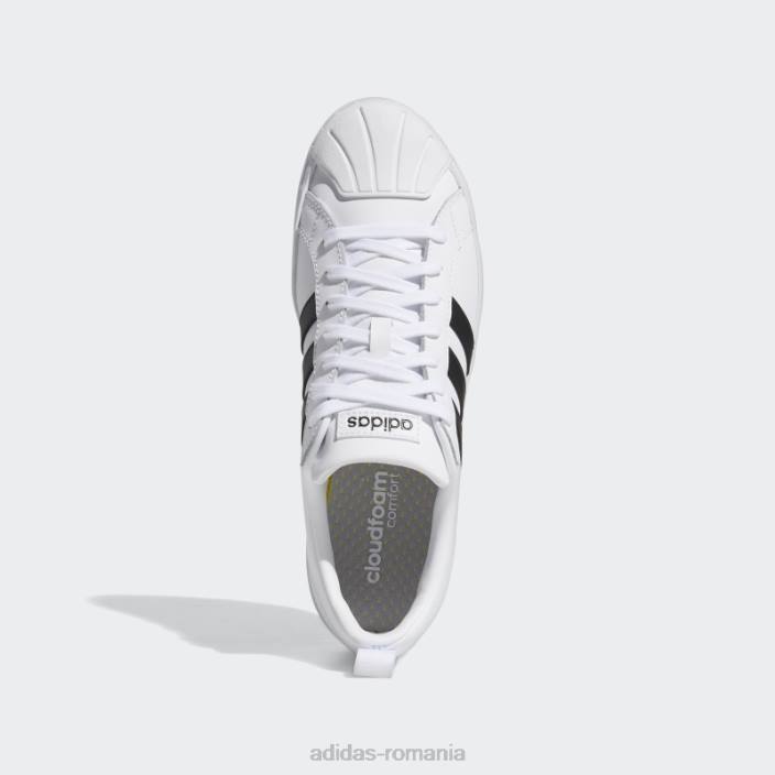 Adidas pantofi adidas albi streetcheck cloudfoam court bărbați alb negru 2JBN4749
