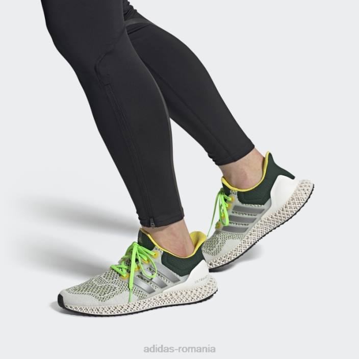 Adidas pantofi albi ultra 4d bărbați alb/metalic/galben 2JBN77
