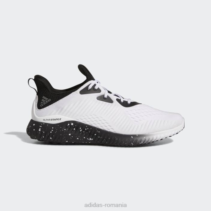 Adidas pantofi alphabounce 1 alb bărbați alb/fier metalic/negru 2JBN4489