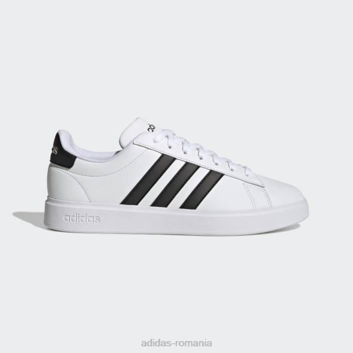 Adidas pantofi confort grand court cloudfoam negri bărbați alb negru 2JBN353