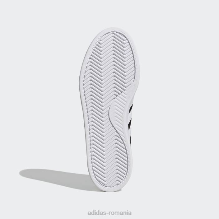 Adidas pantofi confort negri grand court cloudfoam bărbați alb negru 2JBN4768