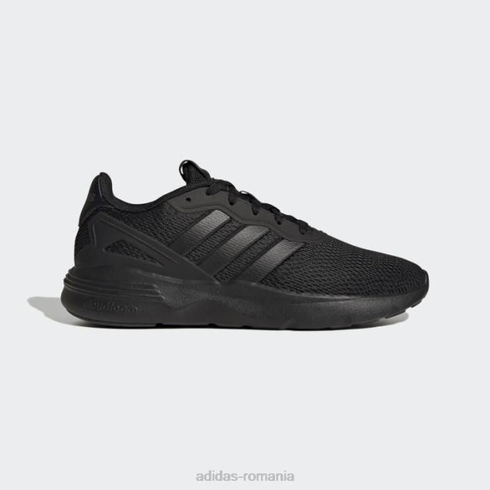 Adidas pantofi de alergare stil de viață nebzed cloudfoam negri bărbați alb negru 2JBN12382