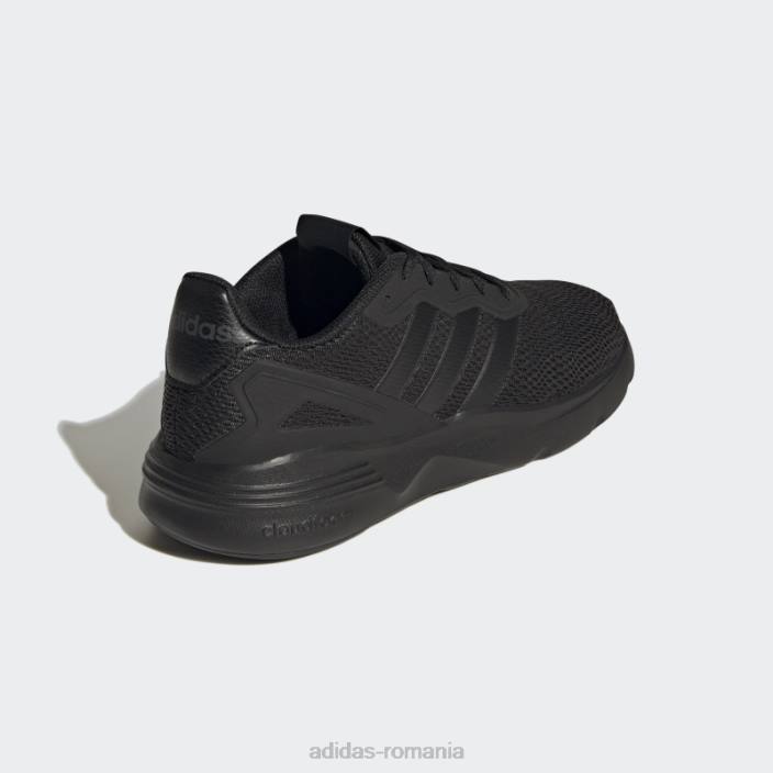 Adidas pantofi de alergare stil de viață nebzed cloudfoam negri bărbați alb negru 2JBN12382