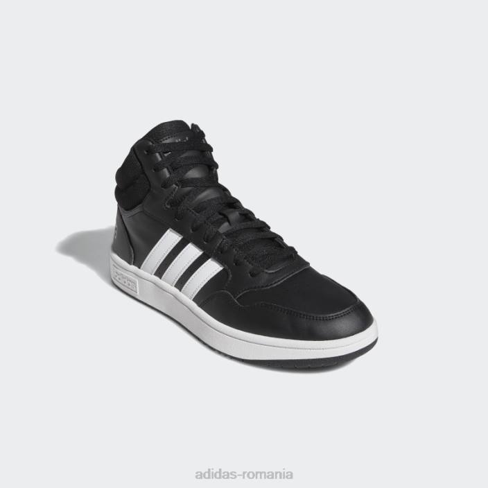 Adidas pantofi hoops 3.0 mid classic vintage negri bărbați negru/alb/gri 2JBN4766