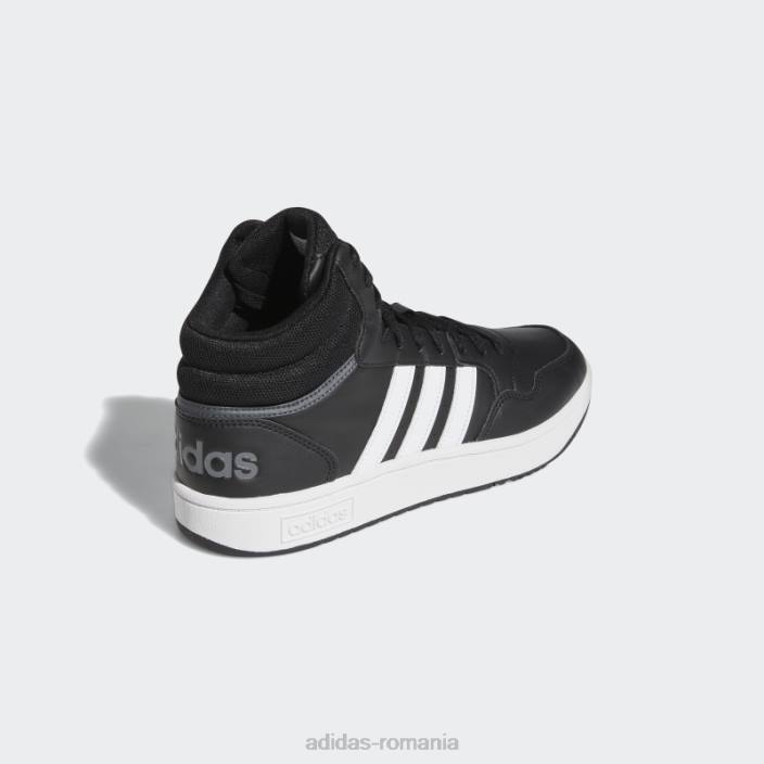 Adidas pantofi hoops 3.0 mid classic vintage negri bărbați negru/alb/gri 2JBN4766