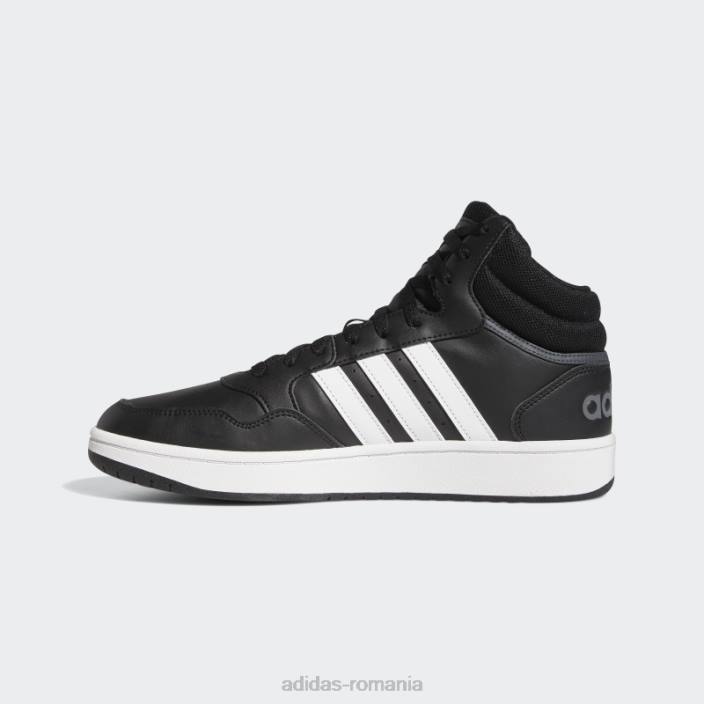 Adidas pantofi hoops 3.0 mid classic vintage negri bărbați negru/alb/gri 2JBN4766