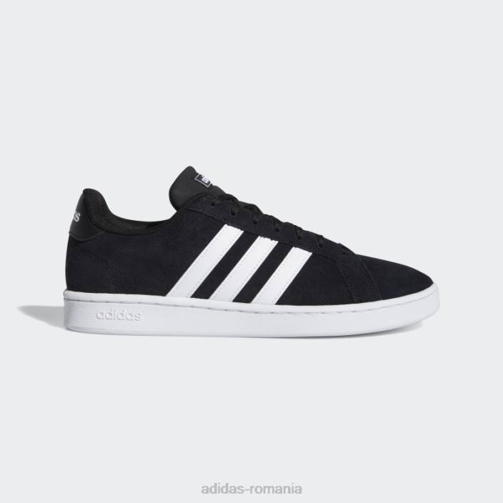 Adidas pantofi negri Grand Court bărbați alb negru 2JBN13066