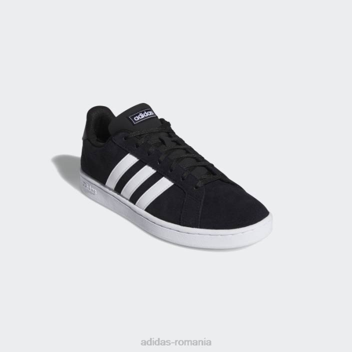 Adidas pantofi negri Grand Court bărbați alb negru 2JBN13066